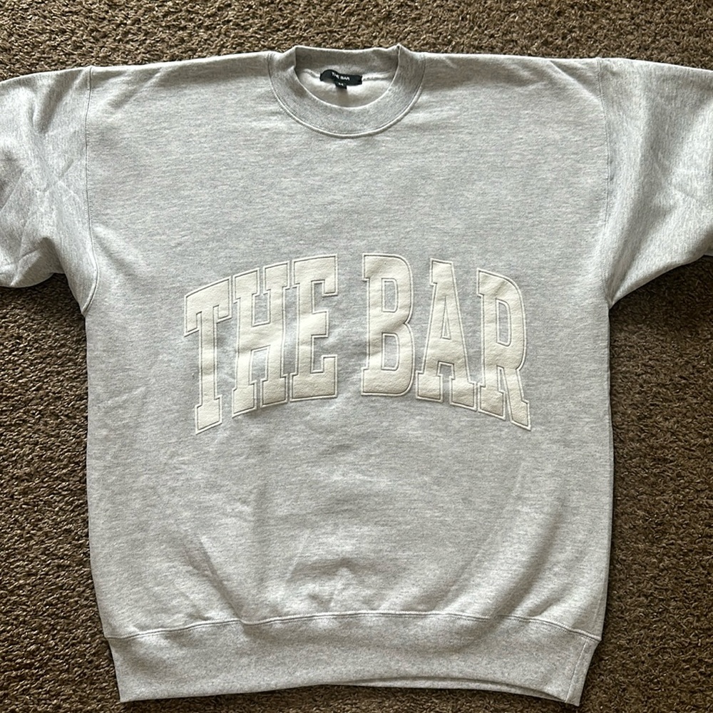 The Bar Varsity Sweatshirt, Grey